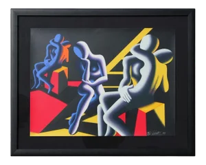 Mark Kostabi "Languor of Love" Contemporary Figurative Screen Print Edition 268 of 295 1993
