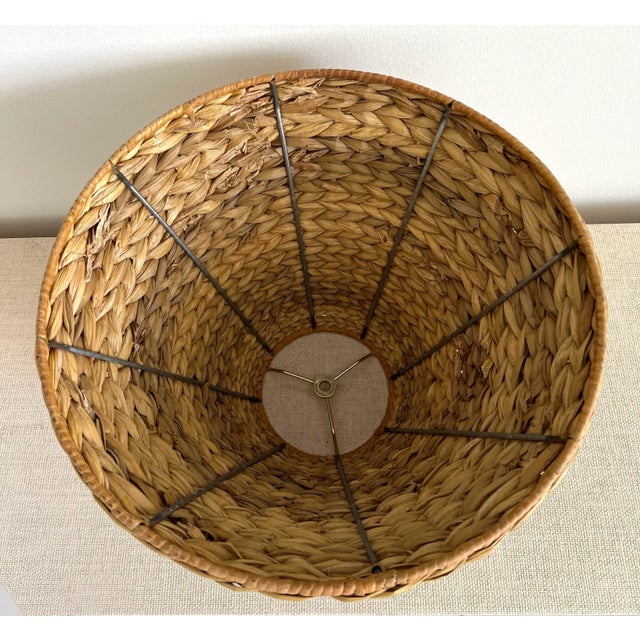 2000 - 2009 Water Hyacinth Empire Lamp Shade - 16” For Sale - Image 5 of 10