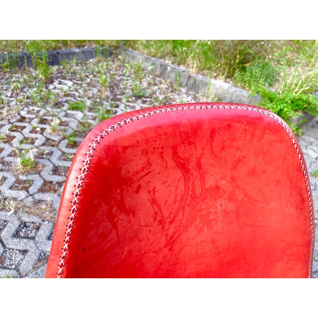 Side Chairs in Ox Red Saddle Leather from Sol & Luna, 2000s, Set of 4 For Sale - Image 4 of 18