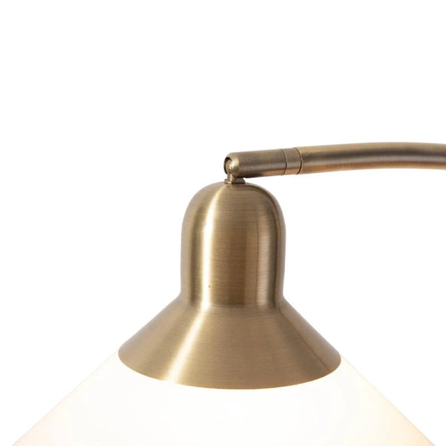 Nova of California Melmar Floor Lamp - Weathered Brass and Walnut, Dimmer Switch, V-Base For Sale - Image 4 of 12