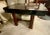 Art Deco Mahogany and Ebony Dining Table with 6.5" wide border. This table can accommodate larger gatherings by extending...