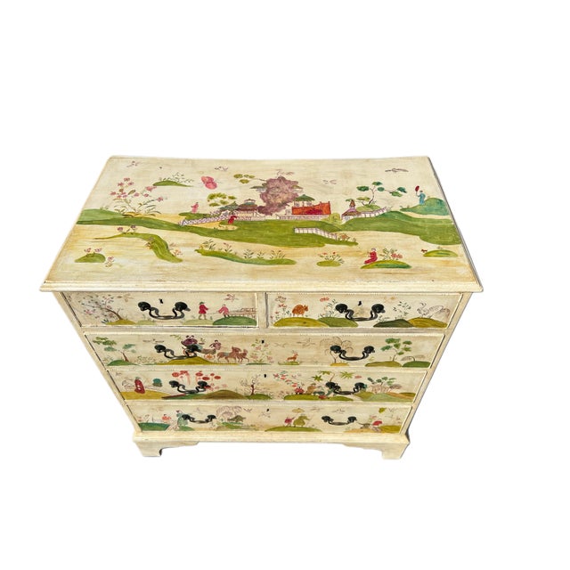 Early 19th Century George Ill Painted Chinoiserie Chest For Sale - Image 9 of 17