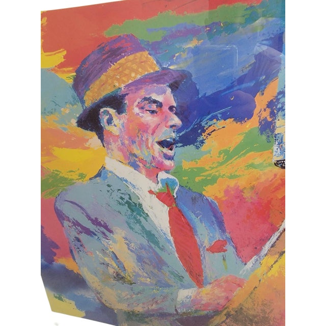 Mid 20th Century Leroy Neiman Frank Sinatra Custom Framed & Hand Signed Lithograph For Sale - Image 5 of 9