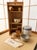 A refined vintage Japanese portable matcha tea ceremony set (chabako), thoughtfully assembled and presented in its...