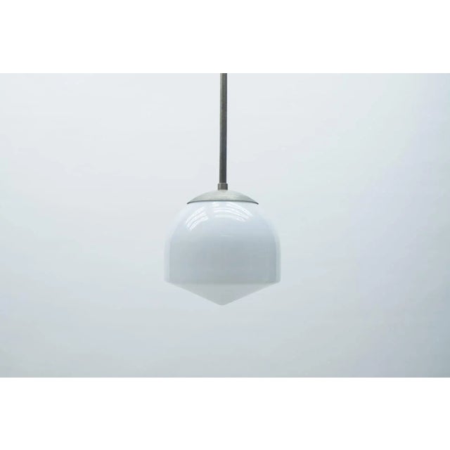 Mid-Century Modern Art Deco German Ceiling Lamp, 1930s For Sale - Image 3 of 17