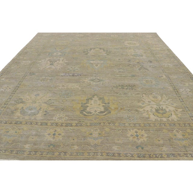 Distressed Oushak Rug, 07'10 X 09'11 For Sale - Image 4 of 9