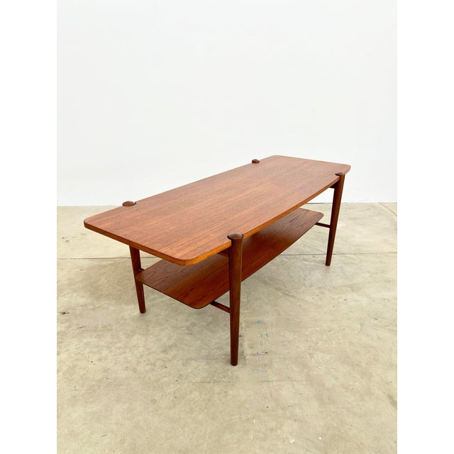 Teak Coffee Table with Reversible Top by Louis van Teeffelen for Webe, 1960s For Sale - Image 4 of 18