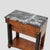 Biedermeier Three Drawer Burl, Faux Painted & Ebonized Marble Top Stand C1920 For Sale - Image 6 of 10