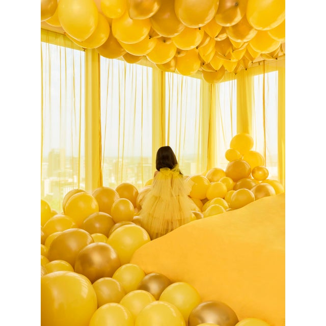 Surreal Yellow Interior Photograph, 20x30 Archival Print For Sale