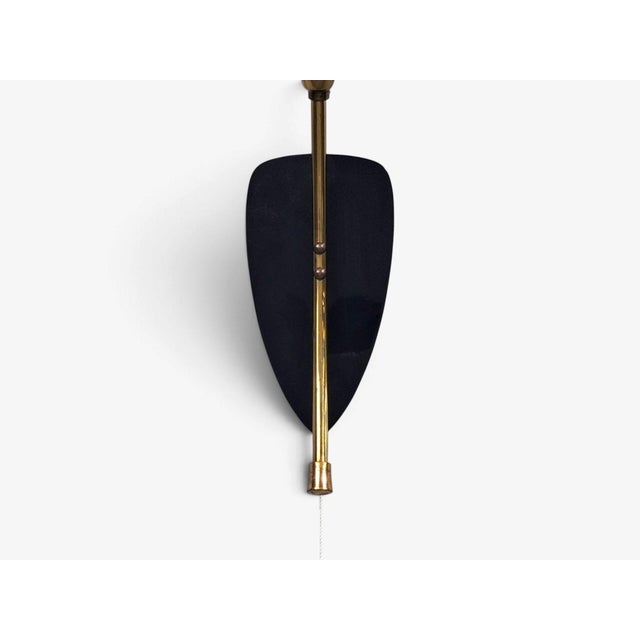 Scandinavian Modern, Tulip Wall Sconce, Brass, Plastic, Sweden, 1950s For Sale - Image 11 of 12