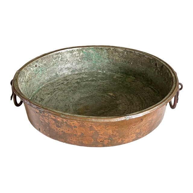Large 19th Century French Copper Jam Pan For Sale