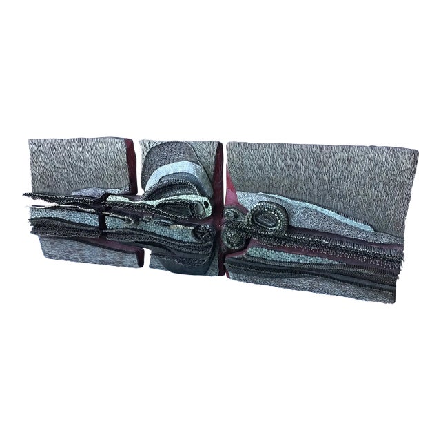 Set of 3 Nail Relief #156 Brutalist Hammered Nail Triptych By Robert Seyle, Circa 1983 For Sale