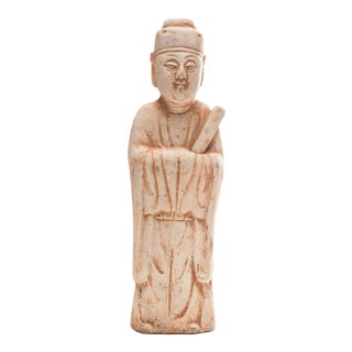 13th Century Antique Yuan Dynasty Inspired Royalty Pottery Figure For Sale