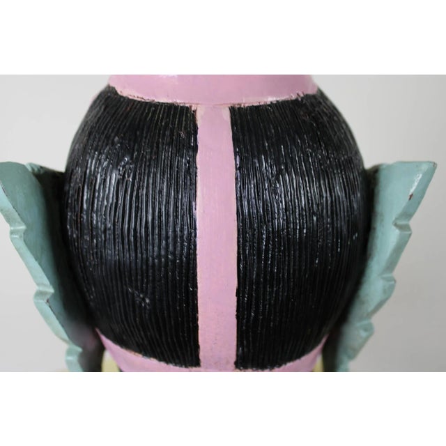 Mid 20th Century "Prince Phra Aphai" Mani Wood Carved Sculpture For Sale - Image 11 of 13