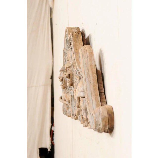 French French Wall Plaque with Carved Lions, 19th Century For Sale - Image 3 of 9