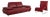 Volare Set Leather Two-Seater and Armchair in Red with Manual Function from Koinor, Set of 2 For Sale