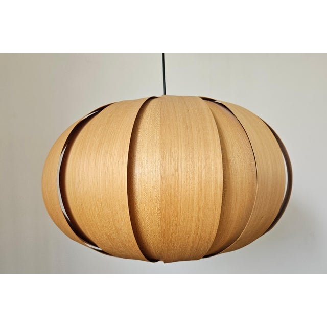 Large Mid-Century Veneer Pendant, Denmark, 1960s For Sale - Image 6 of 14