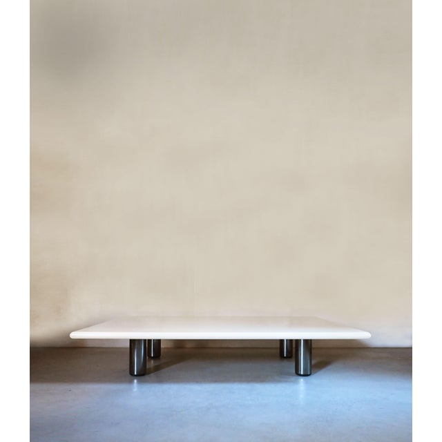 Metal Low Lacquered Table by Dino Gavina, 1970s For Sale - Image 7 of 7