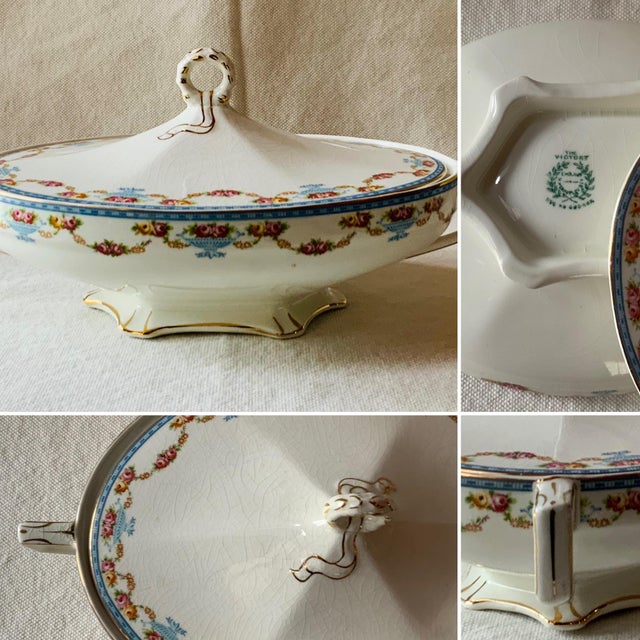 1920s Covered Bone China Tureens - Set of 3 For Sale - Image 15 of 17