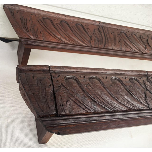 Antique Neo-Renaissance Wooden Curtain Rod Covers, 1890s, Set of 2 For Sale - Image 12 of 17