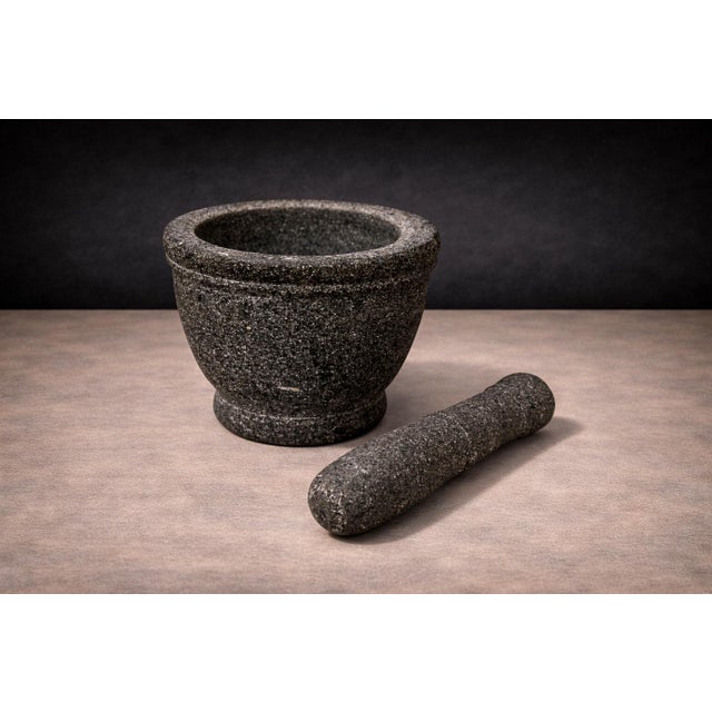 Molcajete in Volcanic Stone, Taller Maya, 2016 For Sale - Image 11 of 14