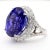 1990s 18.06 Carat Aaaa Tanzanite 18k White Gold Split Shank Ring, Size 5.25 For Sale - Image 5 of 11