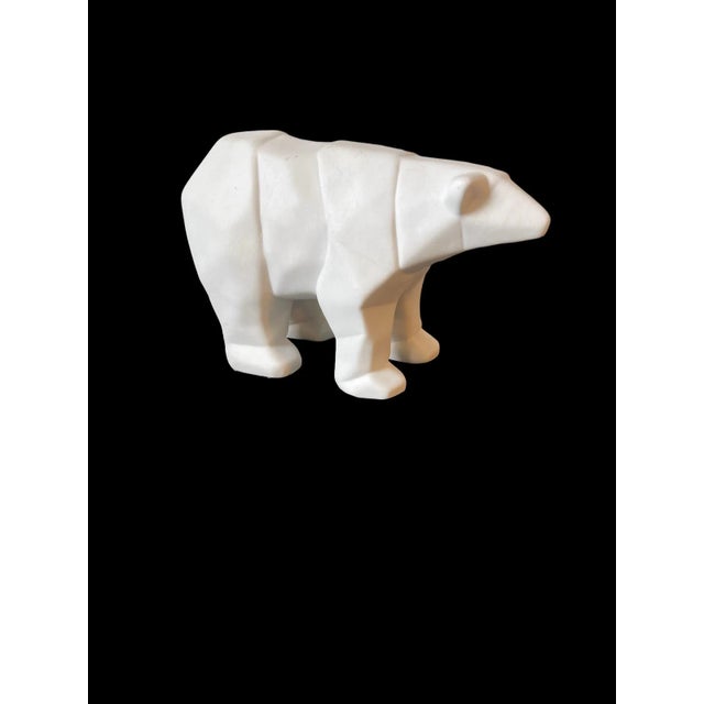 Cubist Ceramic Polar Bear Sculpture Excelent design