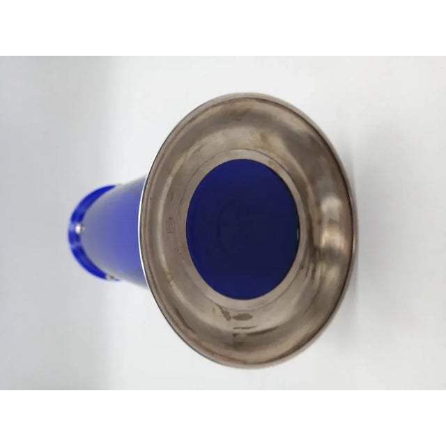 Mid-Century Modern Glass Model Umeda Vase with Silver Base by Cleto Munari, 1960s For Sale - Image 3 of 9