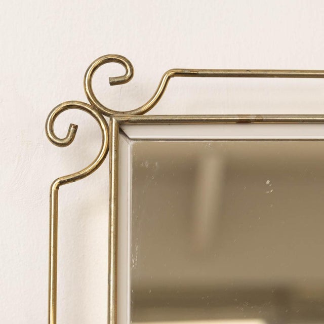 1950s Italian Brass Mirror For Sale In Los Angeles - Image 6 of 8