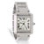 Cartier 1990s Cartier Tank Francaise 2302 Large Steel Guilloche Roman Dial Blue Hands Watch For Sale - Image 4 of 12