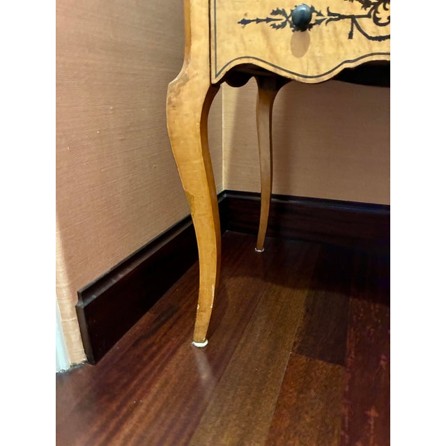 French Restoration Burled Walnut Secretary Desk, C. 1830 — Roll-Top & Inlay For Sale - Image 12 of 12