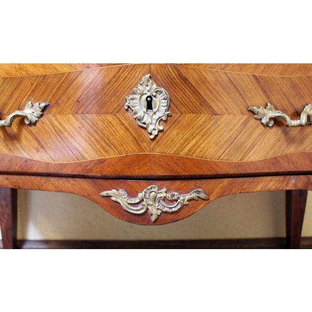 Later 19th Century Louis XV Style French Marble Top Commode For Sale In Raleigh - Image 6 of 7