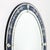 Mid-Century Venetian Glass Reverse-Etched Oval Mirror W/ Sapphire Blue Border For Sale - Image 13 of 16
