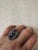 Beautiful vintage sterling silver and amethyst cocktail ring