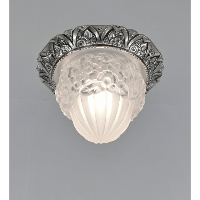 flush mount by Degué A French art deco flush mount in nickel plated solid-brass or bronze. Made between 1925 and 1935. It...