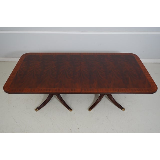 Traditional Henkel Harris Model 2296 Flame Mahogany Dining Room Table For Sale - Image 3 of 18