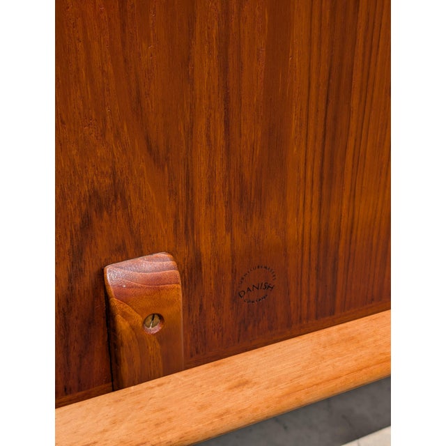 Mid-Century Modern Danish Modern Full Size Teak Bed Frame by Melvin Mikkelsen Møbler, C1960s For Sale - Image 3 of 13