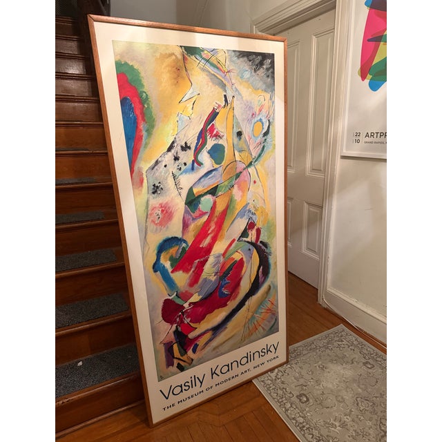 Large Wassily Kandinsky print by The Museum of Modern Art, NY. The print was made in 1991. The print is placed in a...