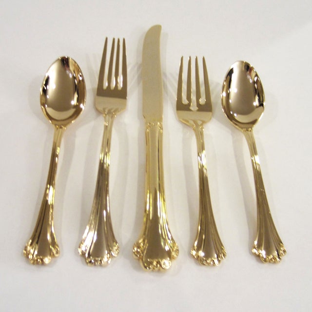 F. B. Rogers GoldPlated Flatware for 8 40 Pcs Chairish
