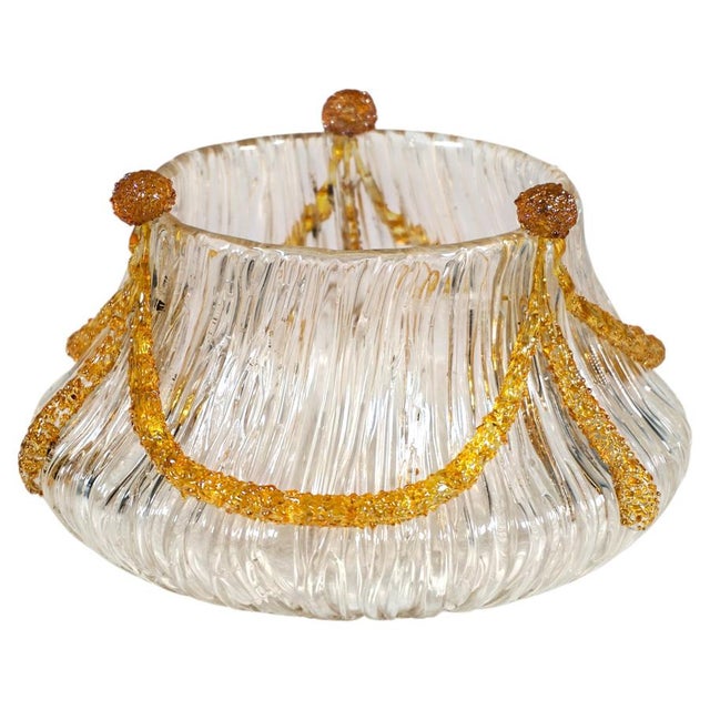 Yellow Art Nouveau Texas Empir Blitz Glass Vase from Loetz, Bohemia, Austria-Hungary, 1905 For Sale - Image 8 of 8