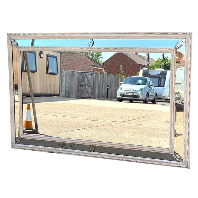 Large Italian Painted Marginal Mirror, 1860s For Sale - Image 3 of 10