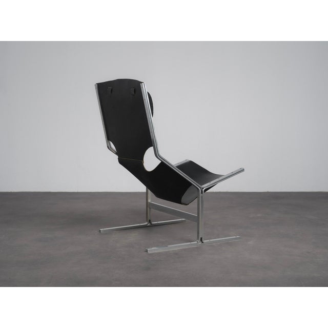 1960s Vintage Dutch Leather Lounge Chair by Pierre Thielen for Metz & Co., 1960s For Sale - Image 5 of 10
