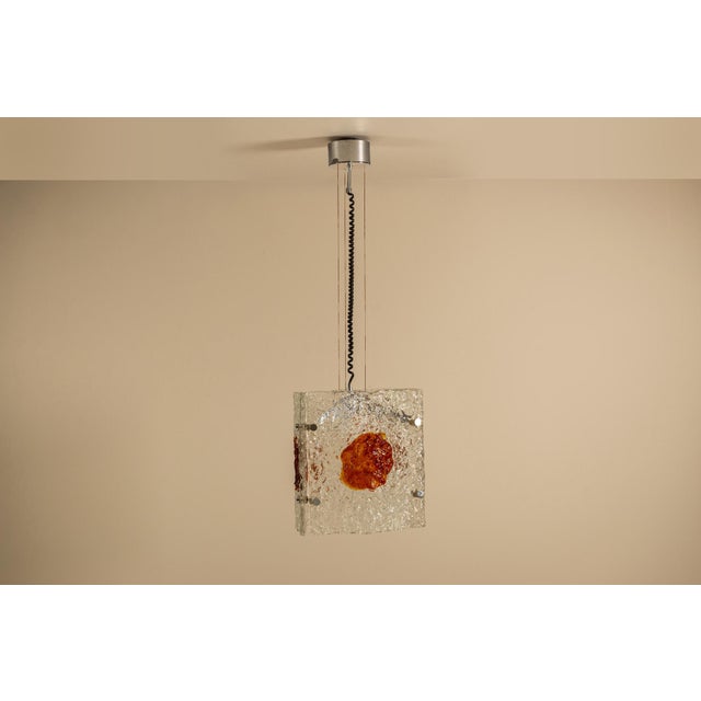 Pendant Lamp attributed to Toni Zuccheri for A.V. Mazzega, Italy, 1970s For Sale - Image 6 of 14