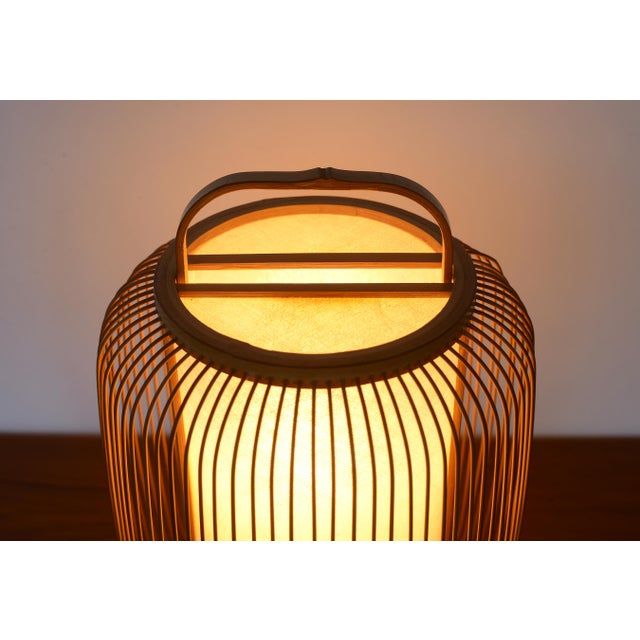 1950s Mid Century Japanese Bamboo Spokes Lantern Lamp Chairish
