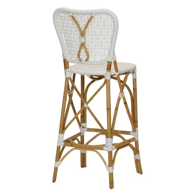Clemente Rattan Bar Stool Chairish