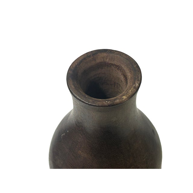 Handmade Chinese Gourd (Hu-Lu) Feng Shui Display Wood Art Vase For Sale - Image 9 of 10