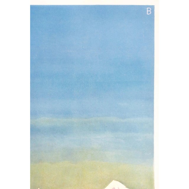 1930s 1935 Original Swiss Art Deco Railway Poster, De Electrische Gotthard For Sale - Image 5 of 7