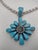 Kingman Turquoise & Sugilite Inlay Flower Pendant by Na Na Ping Authentic Native American Handmade For Sale In Santa Fe - Image 6 of 6