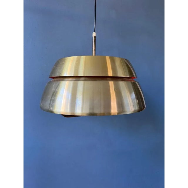 Metal Mid-Century Space Age Lakro Amstelveen Pendant Lamp, 1970s For Sale - Image 7 of 11