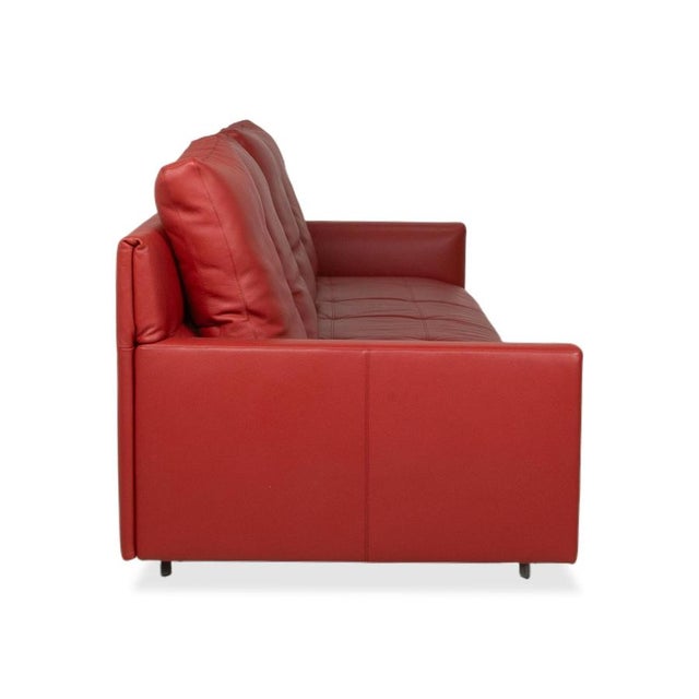 Gordon 4-Seater Sofa in Red Leather from Walter Knoll / Wilhelm Knoll For Sale - Image 12 of 15